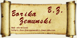 Borika Zemunski vizit kartica